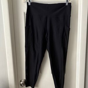 Aerie CHILL Women's High-Waisted pocket ankle Leggings mesh side leg panels XL